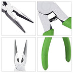 5.5-Inch Long Nose Pliers with Wire Cutter, Smooth Flat Jaws, Chain Nose Pliers for Jewelry Making and Repair - style: Long Nose Pliers Smooth Jaw