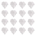 Crafans 50Pcs Frosted Acrylic Leaf Charms 24x22.5x3mm Transparent Plant Pendants Clear Autumn Maple Leaves Beads Charms for Jewelry Making (White) - color: White