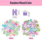 Cheriswelry 100Pcs Acrylic Letter Beads Bracelet Bead Colorful Alphabet A-Z Plastic Loose Spacer Beads 20x14mm for DIY Necklace Keychain Lanyard Making Craft Hole: 3.5mm - color: Mixed Color*3