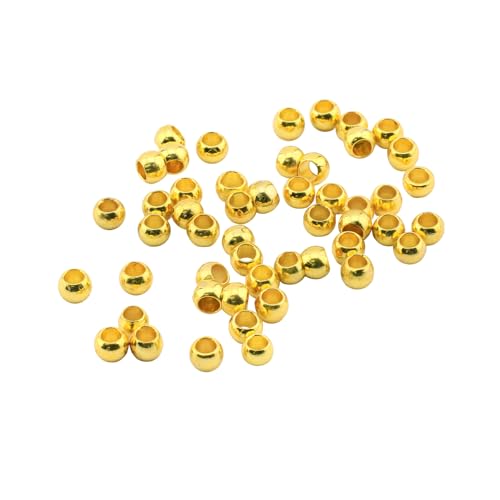 Beadalon Crimp Beads, Size #2, Gold Color, 1.5 g, Approx. 45 pc - color: Gold, size: Size #2, 45 pc