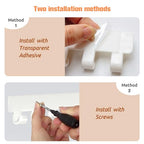 2 Pack Necklace Holder - Hanging Jewelry Organizer, Self-Adhesive, Wall Mount (Clear) - color: Clear
