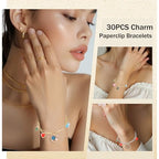Wurosi 30PCS 18K Gold Plated Charm Bracelet Chains 6.3Inch Stainless Steel Bracelets Chain Bulk Link Bracelet with Lobster Clasps for Women DIY Bracelets Crafts Supplies(Gold+Silver) - color: Bracelets 30 PCS Gold+Silver