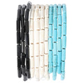 1 Box 192PCS 4x13MM Cylinder Stone Beads Strands with Hole Synthetic Turquoise Column Gemstone Tube Shaped Loose Spacer Bead Bulk for Jewelry Making Bracelets Necklaces DIY Crafts Supplies - color: 3 Color Mix