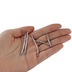 200PCS 1Inch and 1.8Inch White Elastic Barbed Cord Stretch Loop Band with Metal Ends, Stretch Cord with Metal Ends, Metal Barbs Barbed Fasteners for Binding Hanging Findings