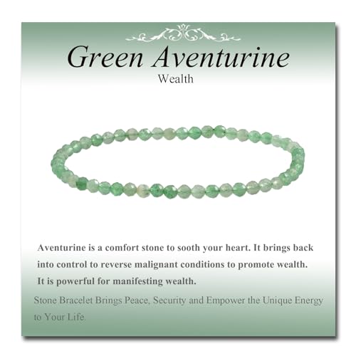 MASSIVE BEADS Natural Genuine Gemstone Beads Healing Crystal Chakra Reiki Jewelry Faceted Round Beads Bracelets 3mm - color: Green Aventurine