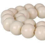 RUBYCA Round Opaque Painted Druk Czech Glass Beads Bulk Jewelry Making Supplies Strand (Cream, 4mm) - color: Cream, size: 4mm