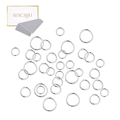 Sterling Silver Jump Rings for Jewelry Making 4mm 5mm 6mm 925 Sterling Silver Open Jump Rings for DIY（60 PCS）