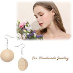 50pcs Big Half Wood Balls, 30mm Unfinished Flat Wooden Ball for Craft Paint, 1.2 inch Diameters Wooden Hemisphere Bulk, Natural Half Sphere Beads - size: 30mm