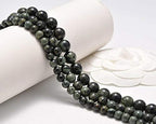 AD Beads Natural Gemstone Smooth Round Loose Beads 15“ 6mm 8mm 10mm (6mm, Kambaba Jasper) - color: Kambaba Jasper, size: 6mm