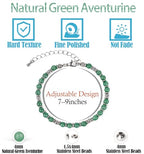 LPBeads Beaded Bracelets for Women Energy Gemstone Charm Jewelry Adjustable Bracelet Gifts for Mom, Daughter, Wife, Friends, Bestie - color: Green Aventurine