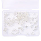 BEADIA Silver Plated End Caps Non Tarnish 3x6mm 200pcs for Jewelry Making Findings - color: End Caps Silver, size: 3x6mm