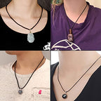 50 Pcs Black Waxed Necklace Cord 2MM Waxed Leather Cord Rope with a Lobster Claw Clasp Necklace Cord Bulk for Jewelry Making Bracelet Chain Necklaces String Jewelry DIY Accessories