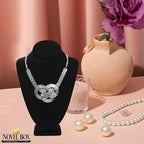 Novel Box Black Velvet Bust Stand Jewelry Necklace Display 6.5x4x10 Inches - Freestanding Travel Necklace Holder Stand - Necklace Mannequin Organizer Stands - Necklace Displays Medium - color: Black Velvet, size: Medium