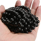 6mm Black Onyx Matte Round Natural Gematone Loose Beads for Jewelry Making DIY 1 Strand 15" - color: Matte Black Onyx, size: 6mm