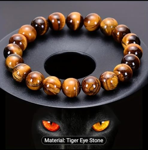 Tiger Eye Beads 8mm Round Natural Gemstone Loose Beads for Jewelry Making Bracelets DIY Crafts
