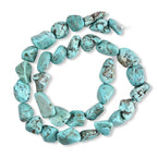 15 Inch 10-12mm Turquoise Gemstone Free Form Tumbled Pebble Semi Precious Irregular Strand Drilled Stone Spacer Beads for Jewelry Making - color: Turquoise 10-12mm