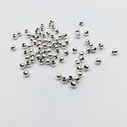 400 Pieces 6mm Silver Iron Metal Spacer Bead Round Loose Beads - size: 6mm