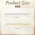 100 Pcs Extender Chain for Jewelry Making, Silver and Gold Extension Tails for Necklace, Necklace Extender, 5 Cm Removable Chain Extenders for Bracelets, Anklets