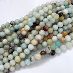 6mm Round Amazonite Stone Beads for Jewelry Making Natural Gemstone Semi Precious Strand 15 Inch(58-60pcs/Strand) - color: Amazonite Stone, size: 6mm