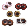 Megan's Beaded Designs 5 Pairs Brown Human Eyes Collection Discounted Bundle Set of 10 Eyes - Bulk Wholesale Lot - Taxidermy Art Sculptures Jewelry Making Supply (25mm) - size: 25mm
