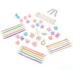 Make It Real: Linked Looks - 48pc DIY Bracelet Kit, Pastel Charms & Connectors, Mix & Match Styles, Cord Bracelet Jewelry Craft Set, Girls & Kids 6+