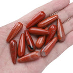 BEADIA Natural Redstone Teardrop Stone Beads 10x30mm 12pcs Dangle Earring Charm for DIY Jewelry Making - color: Redstone
