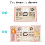 Jewelry Organizer for Drawer, Retractable Jewelry Drawer Organizer Inserts, Leather Storage Display Case Storage Containers Box in Dresser