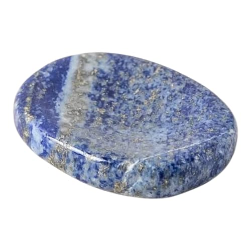 Lapis Lazuli Worry Stone – Natural Thumb Palm Stone for Inner Wisdom, Confidence & Intuition – Deep Blue Pocket Crystal for Focus & Calm - color: Lapis Lazuli