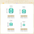 MECCANIXITY 15/0 11/0 8/0 6/0 Glass Seed Beads 1.5mm/2mm/3mm/4mm Loose Seed Beads for Jewelry Earring Bracelet Craft Making, 5888PCS, Green - color: Green