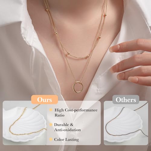 14k Gold Necklace Chains for Jewelry Making, Total 20 Feet 6 Rolls Bracelet Chains for DIY, 3.3 Feet Each Style, 14K Gold Plated Chain with Jump Rings/Lobster Clasps/Connectors - color: 14k Gold-20 Feet 6 Rolls