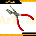 Bail Making Pliers with PVC Grip Handle | for Making S-Hooks, Ear Loops, Jump Loops, Bail, and More - German Stainless Steel ((J2) 13,16,20mm Loops) - size: (J2) 13,16,20mm Loops