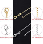 50 Pack Silver Plated Necklace Chains Bulk, Cable Chain Pack for Jewellery Making - color: Silver and Gold, size: 20 Inch