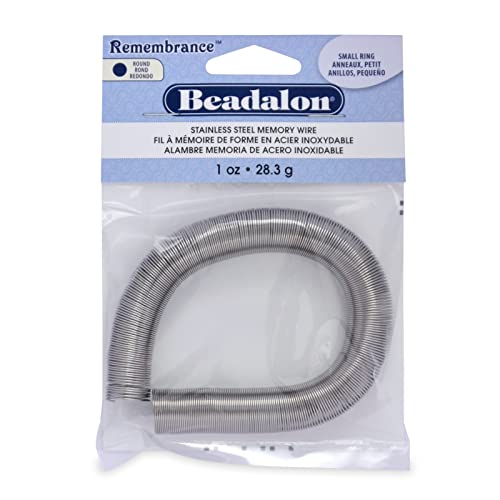 Beadalon Carbon Steel Memory Wire, Round, Large Bracelet, Rose Gold Color, 0.5 oz, Approx. 30 coils - size: Ring, Small, style: 1 oz, approx 300 coils