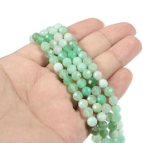 6mm Australian Chrysoprase Faceted Gemstone Round Loose Beads Strand 15.5-16" DIY Jewelry Making - color: Australian Chrysoprase