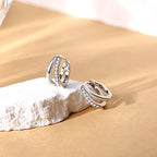 Me&Hz Gold Huggie Earrings Small Huggie Hoop Earrings for Women 14K Gold Plated Hypoallergenic Cubic Zirconia Huggies Mini Silver Hoop Earring for Women - color: Double Hoops,Silver