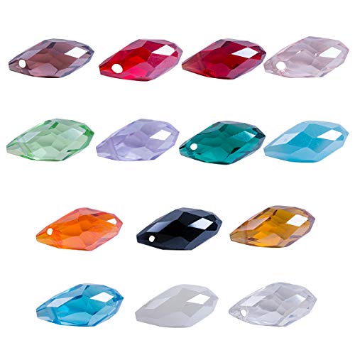 LONGWIN Lot 280pcs Teardrop Crystal Beads 6x12mm for Adults, Briolette Glass Beads Jewelry Making Supply for DIY Projects, Bracelets, Necklaces, Earrings - color: 6x12mm teardrop beads