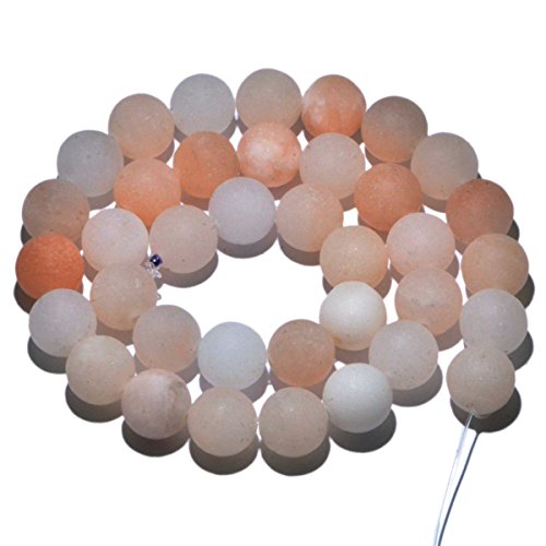 AD Beads Beautiful Natural Matte Gemstone Round Spacer Loose Beads 4-12mm (4mm, 21 Matte Pink Aventurine) - color: 21 Matte Pink Aventurine, size: 4mm