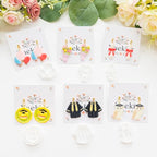 Graduation Polymer Clay Cutters & Stamps Set - 19pcs 0-9 Numbers, GARD/2026 Seals, Owl, Cap, Gown, Balloon for DIY Earring Jewelry, Soft Clay Crafts & Class Party Supplies - color: 2M color