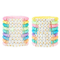 JIASHUYEYE Preppy Bracelets for Teen Girls - Stackable Boho Surfer Friendship Bracelets Set for Little Girls & Women - style: 18Pcs - Inspiration