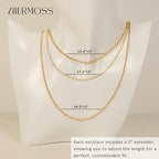 3PCS Gold Necklaces for Women,Chunky Statement Gold Plated Necklace Stack Layered Sterling Silver Herringbone Chains for Women Dainty Trendy Silver Chains Stacked Jewelry Gifts - color: gold beaded necklace set