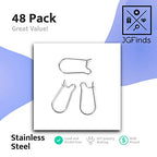 JGFinds Stainless Steel Ear Wire Hooks, 48 Pack Earring Findings, Secure Lock Kidney Wires - Teardrop Dangle 1 Inch - size: 1 Inch Long