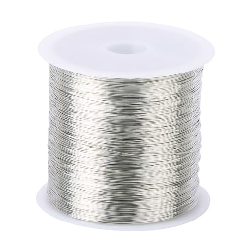 328Ft Jewelry Wire Craft Wire Copper Wire, 28 Gauge with 0.3mm Fine Specification for Jewelry Making Supplies Crafting, 0.3mm X 100m (Silver)