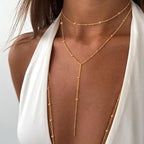 Body Chain,Body Jewelry for Women,Sexy Layered Chest Chain,Layered Adjustable Waist Jewelry for Beach Accessories,Gold Plated Waist Chains - color: Gold-B