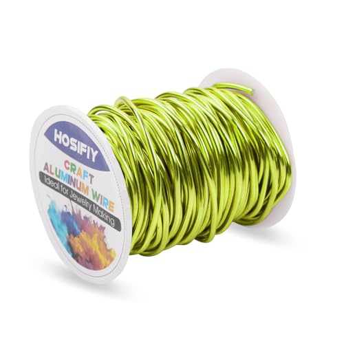 10 Gauge Aluminum Craft Wire, 2.5mm Jewelry Wire for Jewelry Making Supplies and DIY Metal Craft Art (Fluorescent Green, 65 Feet) - color: Fluorescent Green, size: 10Gauge 65FT