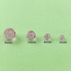 400pcs 4mm Round Crystal Glass Beads Round Faceted Spacer Beads for Jewelry Making Bracelet Earring Necklace Wind Chimes Suncatchers DIY Craft Making Supplies(Pink Series) - color: Pink Series, size: 4mm