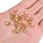 BEADIA 14K Gold Plated Twisted Spacer Beads 4x5mm 30pcs for Jewelry Making Findings Non Tarnish - color: 14K Gold, size: 4x5mm Twisted