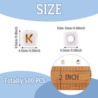 FASHEWELRY 500Pcs White Golden Letter Beads 4.5mm Square Alphabet Beads Acrylic Cube Letter K Beads for Friendship Bracelet Necklace Keychains Jewelry Making - color: Letter K