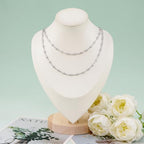 KYUNHOO 4 Meters Rose Flower Jewelry Chains for Making Necklace Bracelet Silver Craft Chain Bulk Stainless Steel Jewelry Chain Roll for Women Men DIY Handcrafts - color: Rose Silver