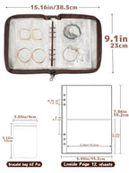 Jewelry Organizer Case Travel Jewelry Storage Bag Clear Jewelry Rolls (Light Brown,With 52 PCS Bracelet Pouches) - color: Light Brown,With 48 PCS Bracelet Pouches