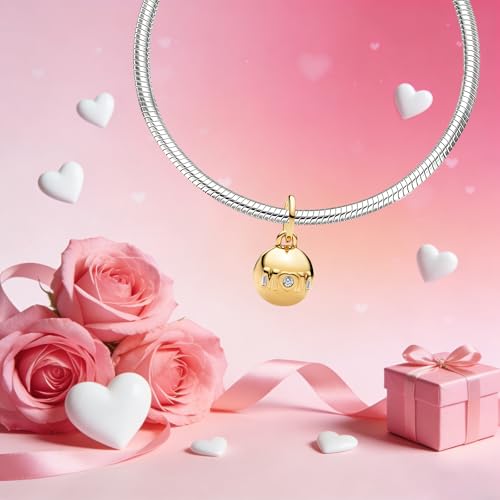 Mother Heart Charms for Bracelets Love Mom Flowers Charm Jewellery for Women - style: Gold Mom